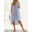Women Striped Crew Neck High-LowÂ Hem Sleeveless Dress