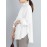 Women Solid Shirred Detail Casual Raglan Sleeve Blouse